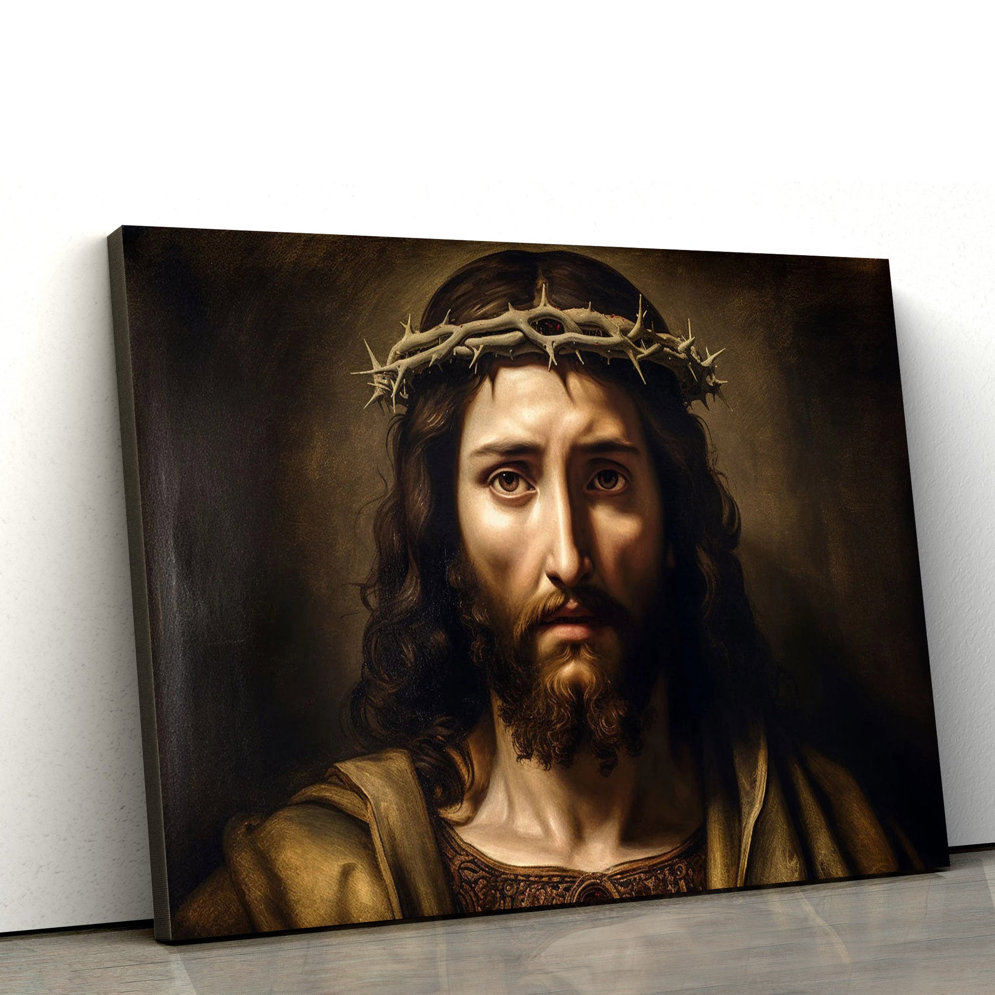 Portrait Of Jesus Christ Art Renaissance Style 1 - Canvas Pictures - Jesus Canvas Art - Christian Wall Art