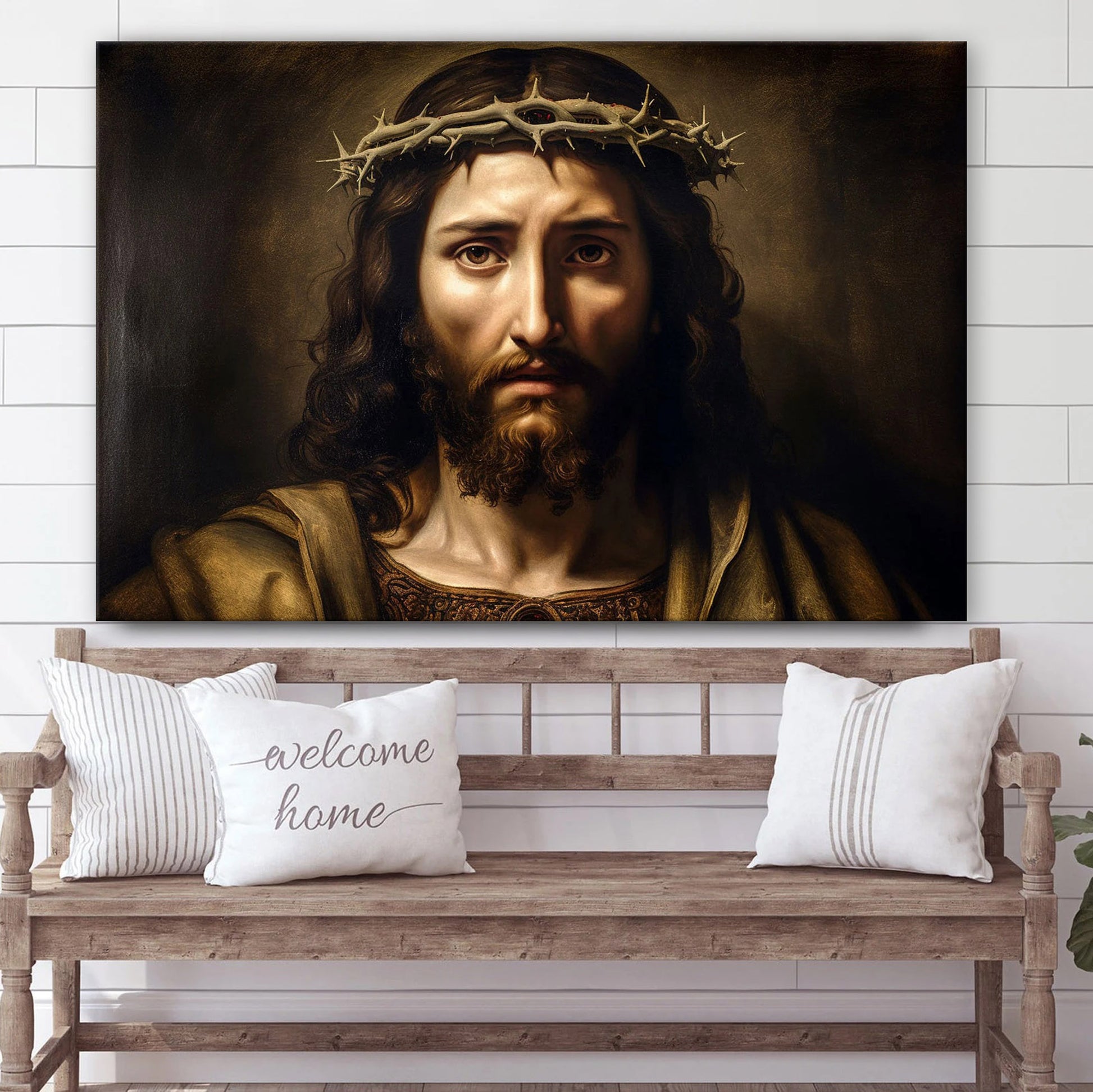 Portrait Of Jesus Christ Art Renaissance Style 1 - Canvas Pictures - Jesus Canvas Art - Christian Wall Art