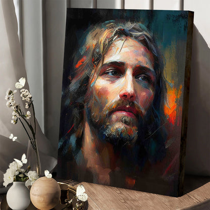 Portrait Of  Jesus Christ Canvas Prints - Jesus Christ Art - Christian Canvas Wall Decor
