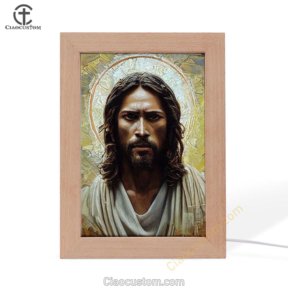 Portrait Of Jesus Christ Frame Lamp Pictures - Jesus Art Prints - Jesus Art - Christian Home Decor