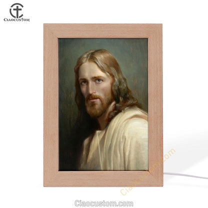 Portrait Of Jesus Christ Man Of Galilee Frame Lamp Pictures - Christian Wall Art - Jesus Frame Lamp Art