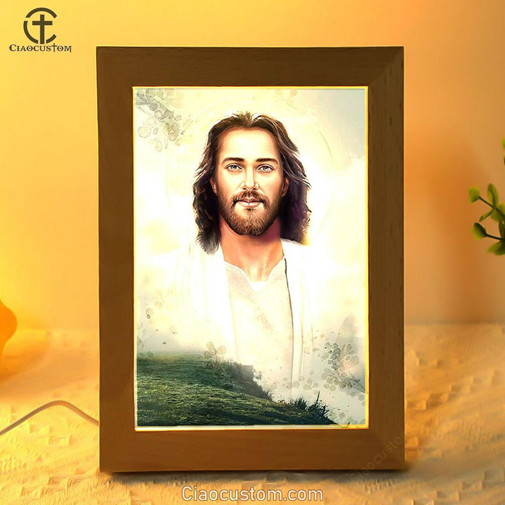 Portrait Of Jesus Frame Lamp Pictures - Jesus Art Prints - Christian Home Decor