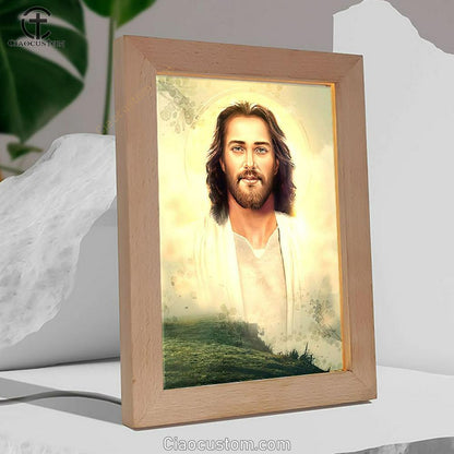 Portrait Of Jesus Frame Lamp Pictures - Jesus Art Prints - Christian Home Decor