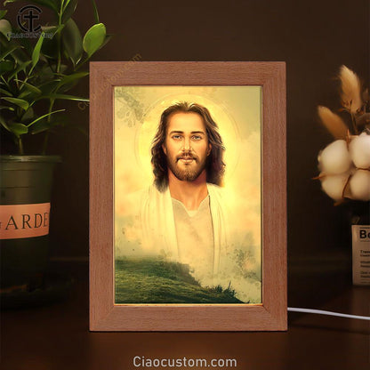 Portrait Of Jesus Frame Lamp Pictures - Jesus Art Prints - Christian Home Decor