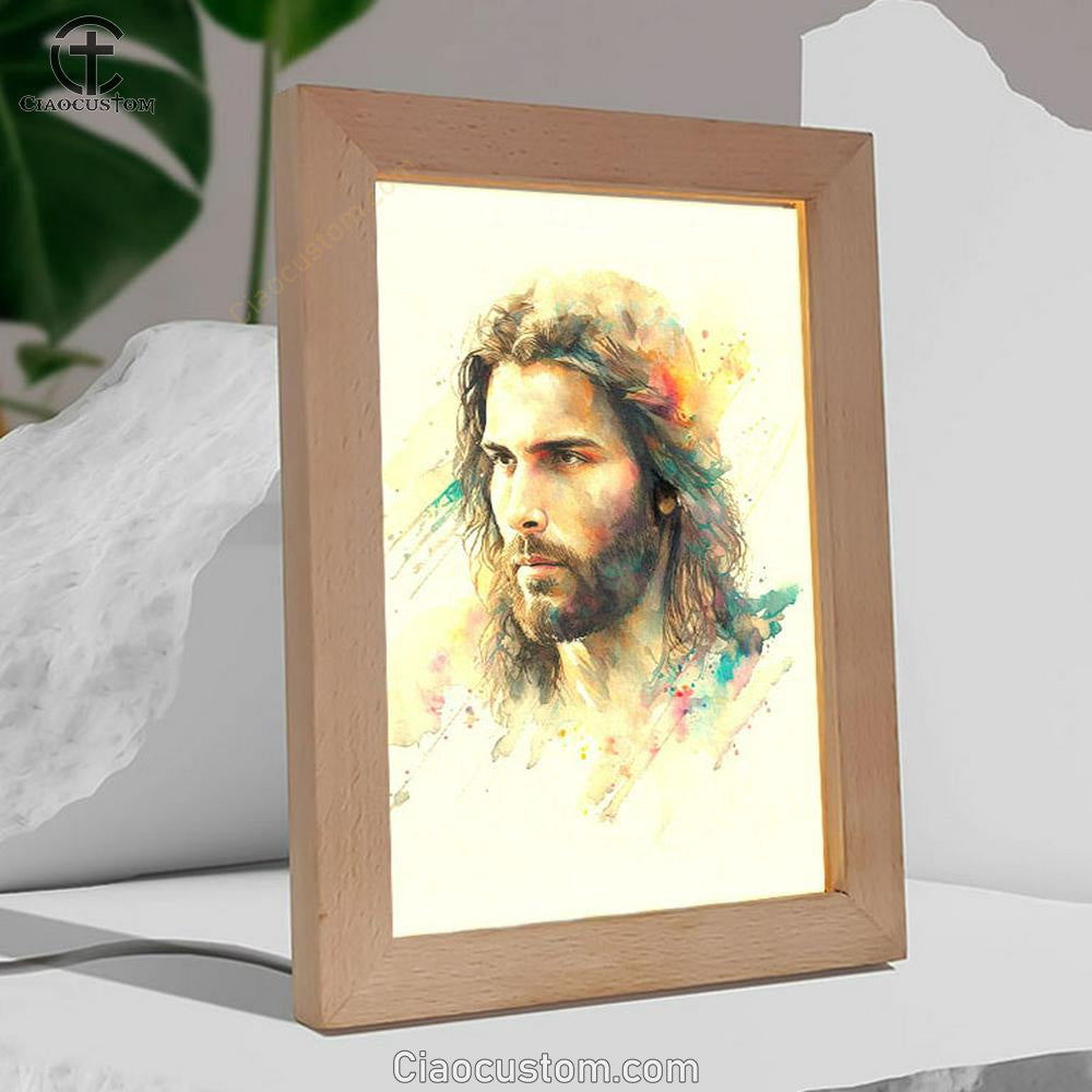 Portrait Of Jesus Frame Lamp Pictures - Jesus Art Prints - Jesus Art - Christian Home Decor