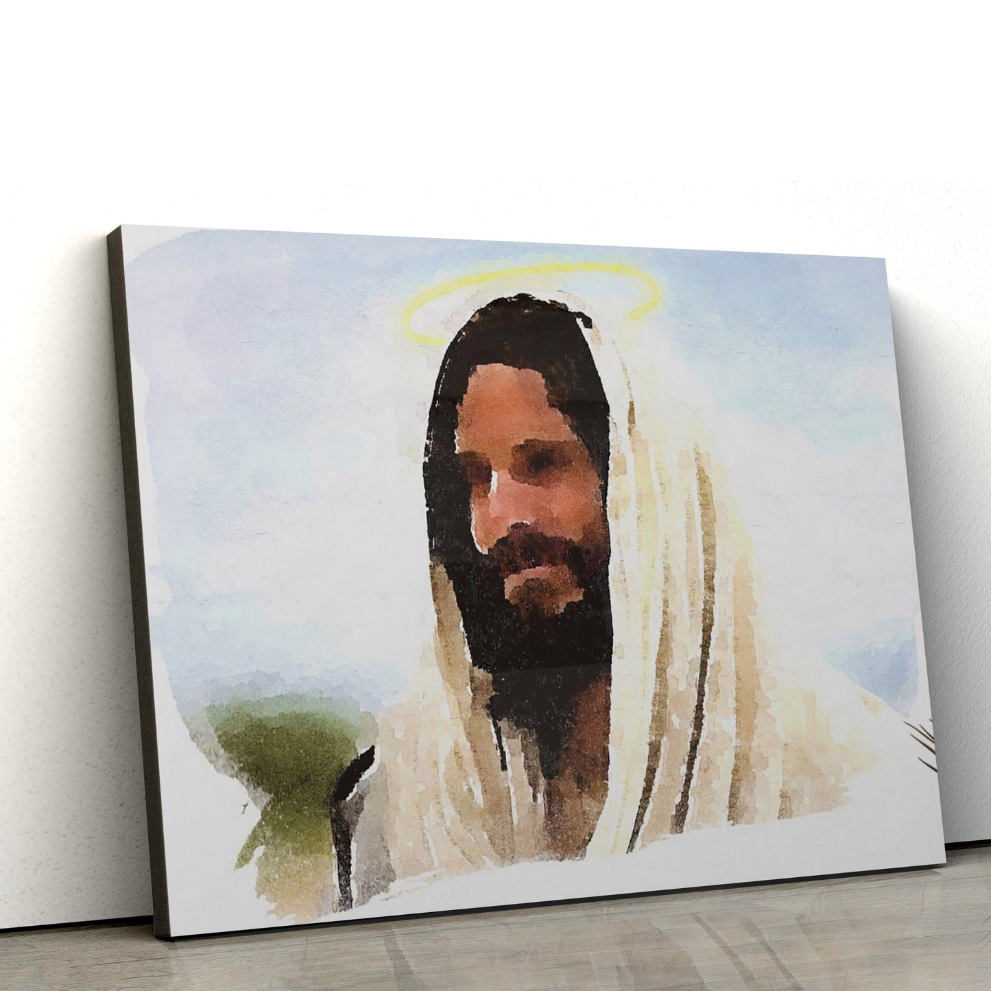 Portrait Of Jesus Wall Art - Canvas Pictures - Jesus Canvas Art - Christian Wall Art
