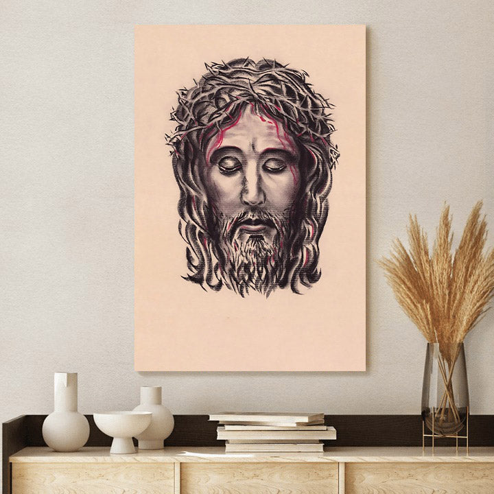 Poster Christ Religious Art Jesus Christian Wall Decor Ecce - Canvas Pictures - Jesus Canvas Art - Christian Wall Art