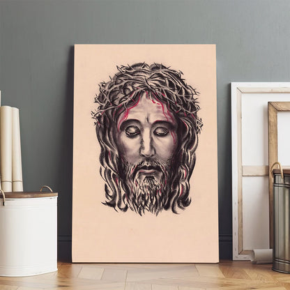 Poster Christ Religious Art Jesus Christian Wall Decor Ecce - Canvas Pictures - Jesus Canvas Art - Christian Wall Art