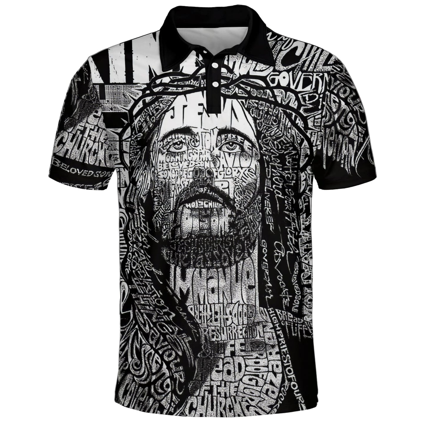 Potrait Jesus Polo Shirt - Christian Shirts & Shorts