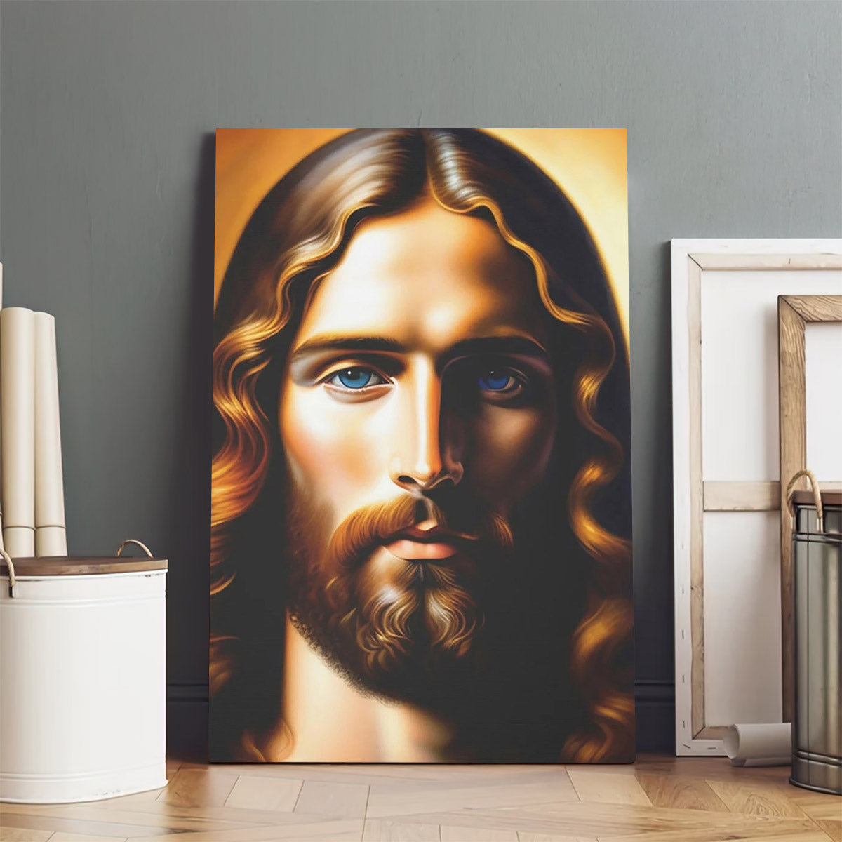 Powerful Jesus Canvas Jesus Portrait Jesus Wall Art Prayer - Jesus Canvas Pictures - Christian Wall Art