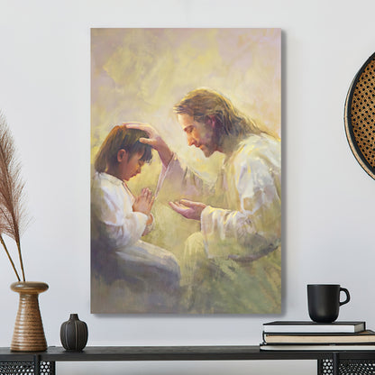 Prater Of Love - Jesus And Child - Jesus Canvas Poster - Jesus Wall Art - Gift For Christian - Ciaocustom