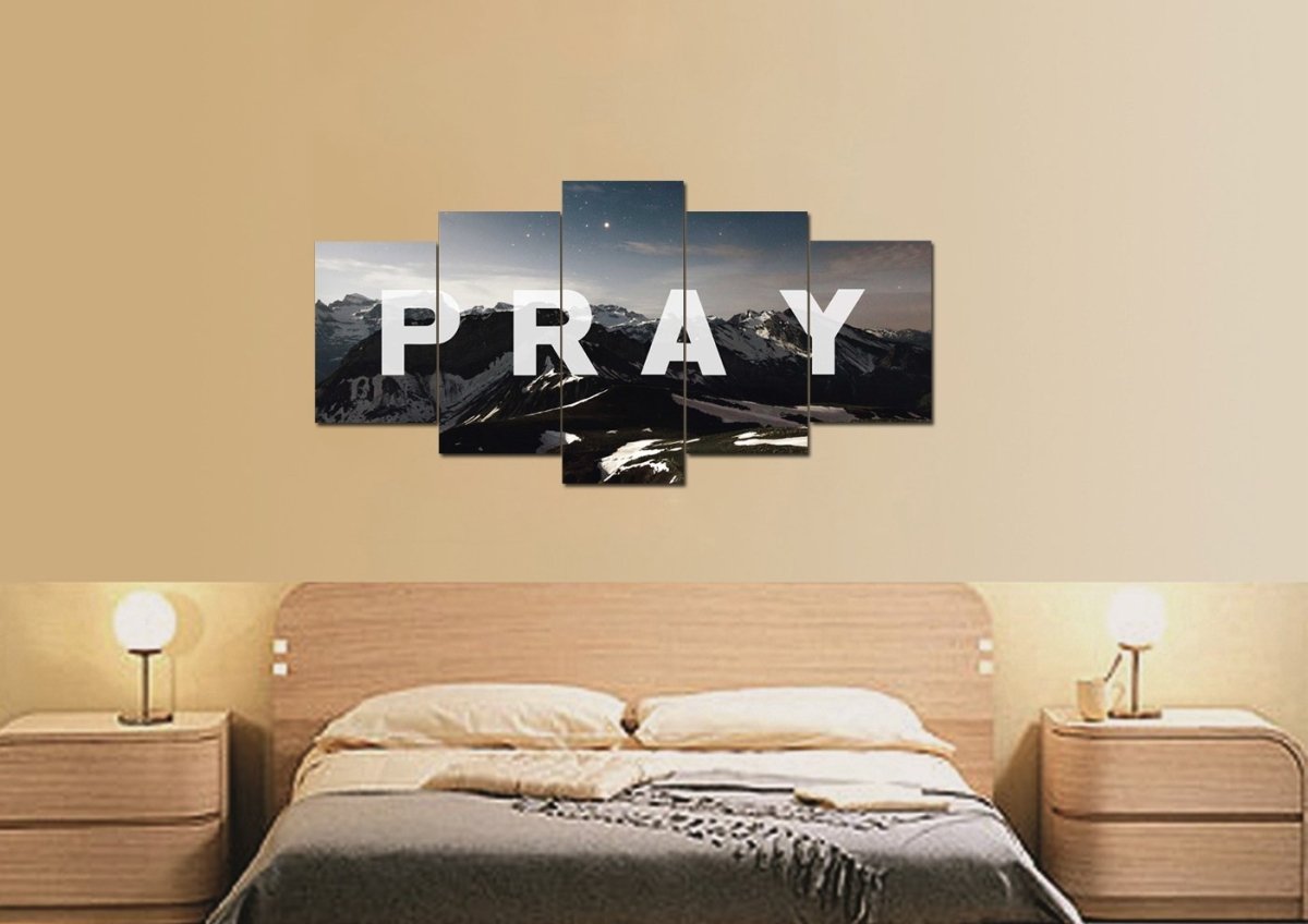 Pray Christian Quote Canvas Wall Art Print S - Christian Canvas Wall Art