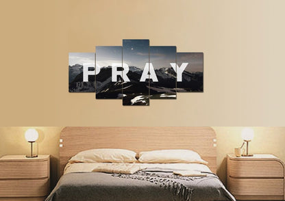 Pray Christian Quote Canvas Wall Art Print S - Christian Canvas Wall Art