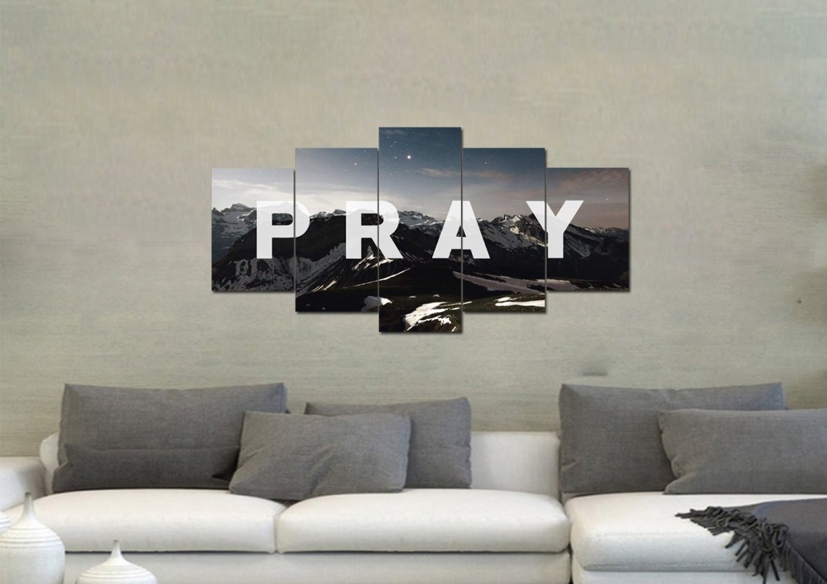 Pray Christian Quote Canvas Wall Art Print S - Christian Canvas Wall Art