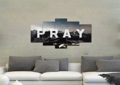 Pray Christian Quote Canvas Wall Art Print S - Christian Canvas Wall Art