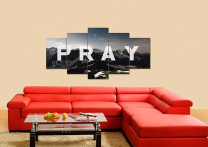 Pray Christian Quote Canvas Wall Art Print S - Christian Canvas Wall Art