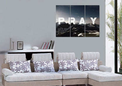 Pray Christian Quote Canvas Wall Art Print S - Christian Canvas Wall Art