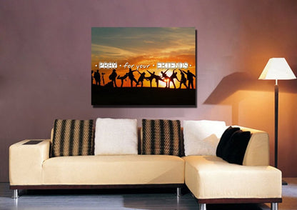 Pray For Your Friends Christian Quotes Wall Art Canvas - Christian Canvas Wall Art