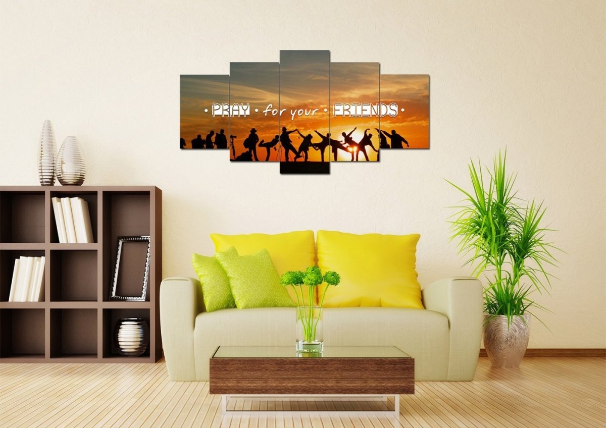 Pray For Your Friends Christian Quotes Wall Art Canvas - Christian Canvas Wall Art