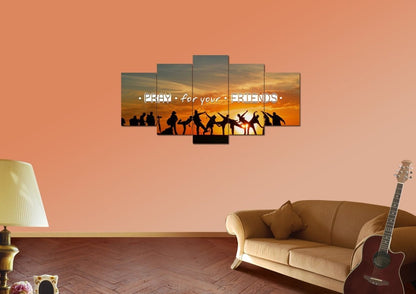 Pray For Your Friends Christian Quotes Wall Art Canvas - Christian Canvas Wall Art