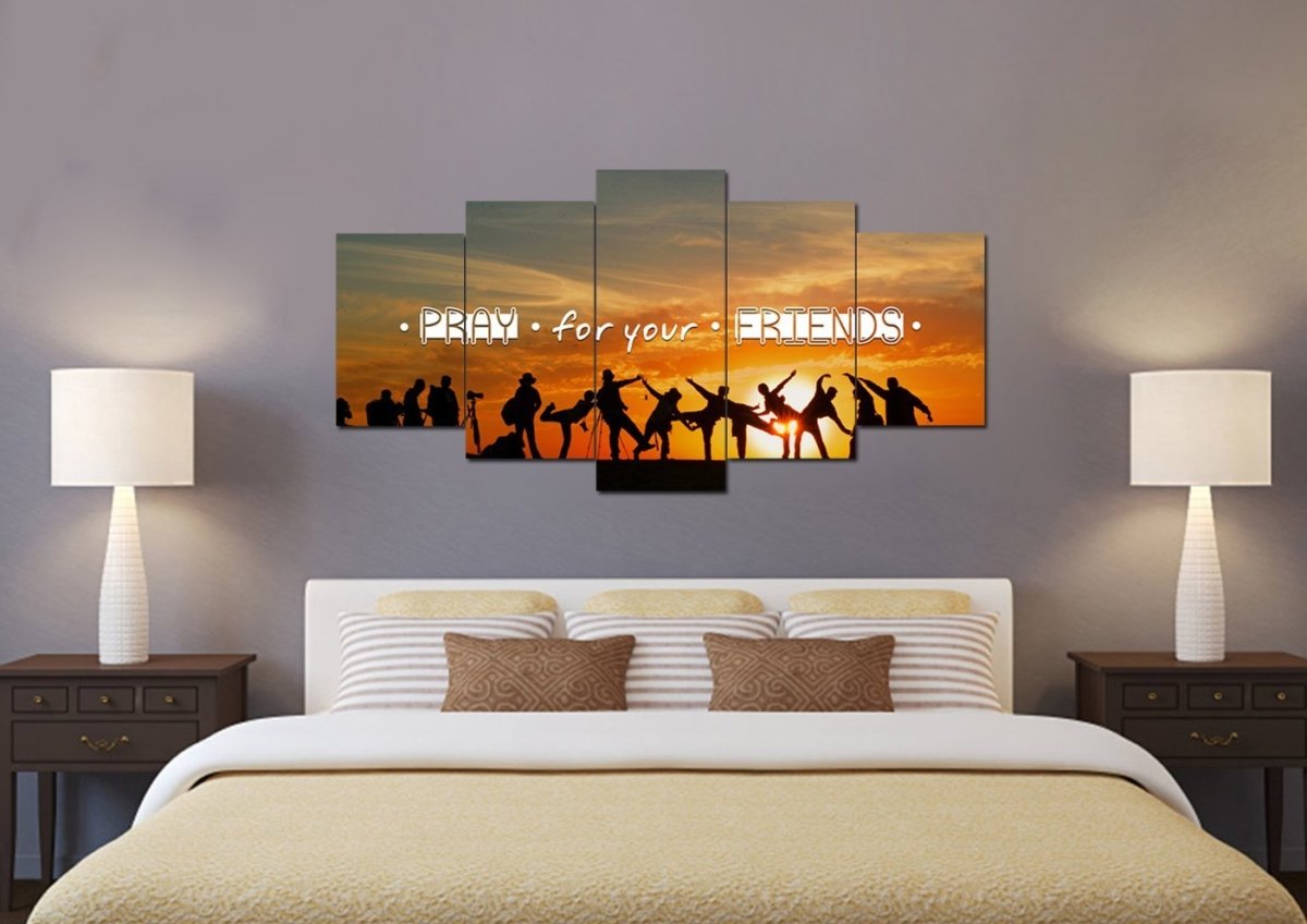 Pray For Your Friends Christian Quotes Wall Art Canvas - Christian Canvas Wall Art