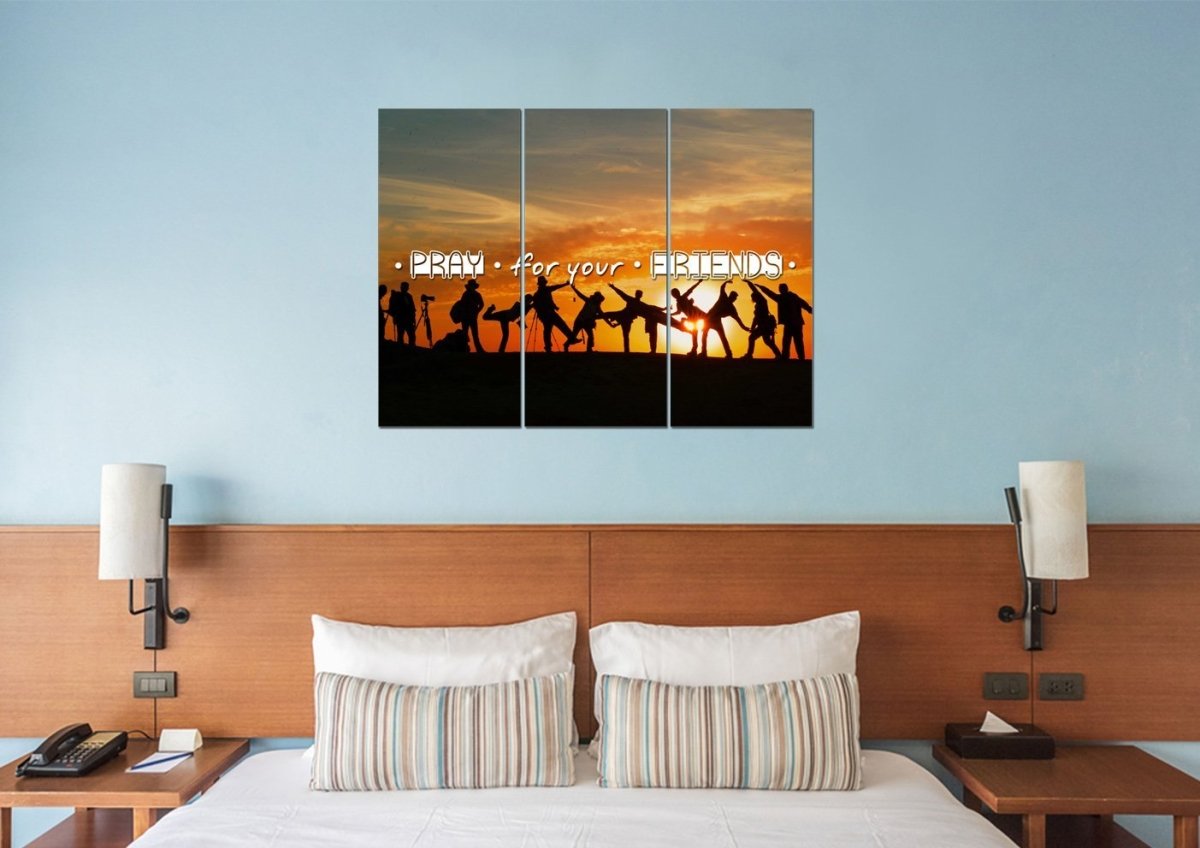 Pray For Your Friends Christian Quotes Wall Art Canvas - Christian Canvas Wall Art