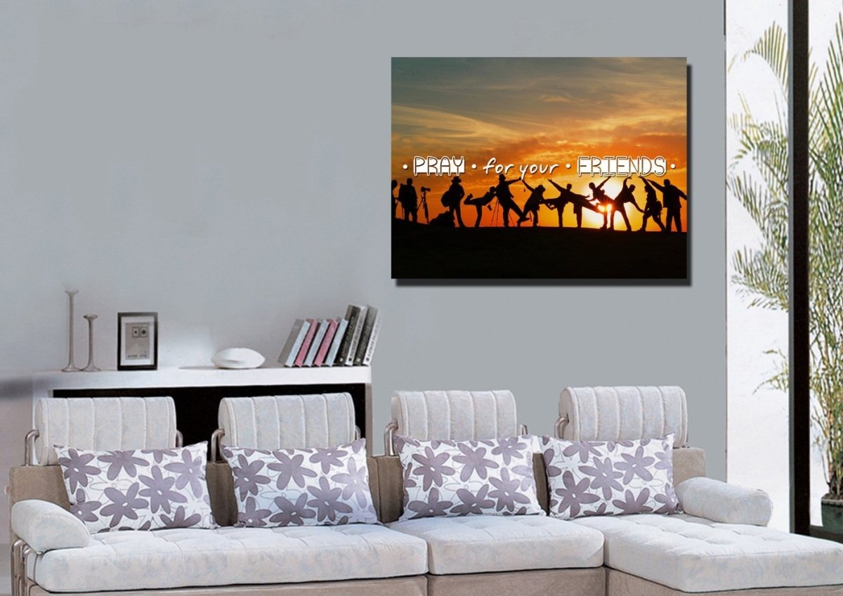 Pray For Your Friends Christian Quotes Wall Art Canvas - Christian Canvas Wall Art