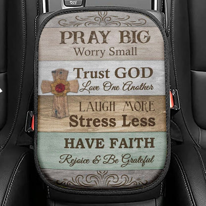 Pray Like Nehemiah Obey Like Daniel Seat Box Cover, Bible Verse Car Center Console Cover, Scripture Car Interior Accessories