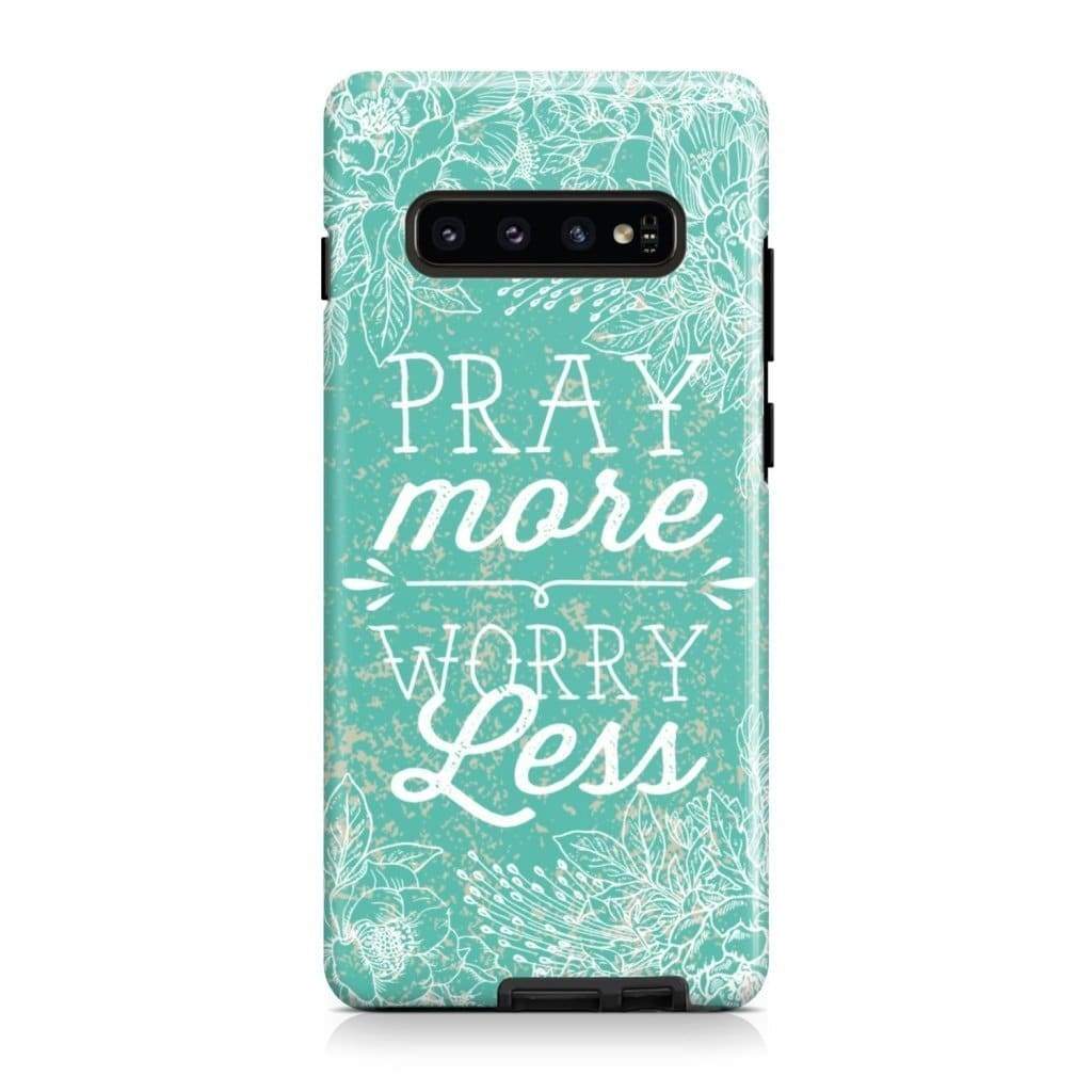 Pray More Worry Less Phone Case Christian Phone Cases - Scripture Phone Cases - Iphone Cases Christian