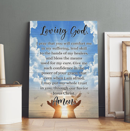 Prayer For Healing Loving God I Pray That You Will Comfort Me In My Suffering Canvas Wall Art