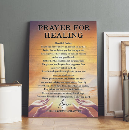 Prayer For Healing Merciful Father Thank You For Your Love And Mercy In My Life The Graceful Chapter Canvas Wall Art