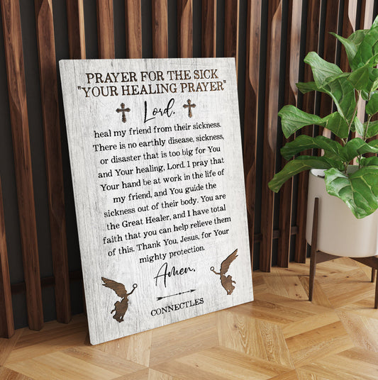 Prayer For Healing Prayer For The Sick Connectles Canvas Wall Art