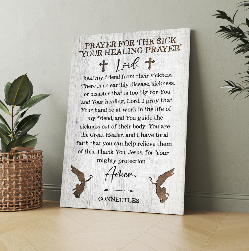 Prayer For Healing Prayer For The Sick Connectles Canvas Wall Art