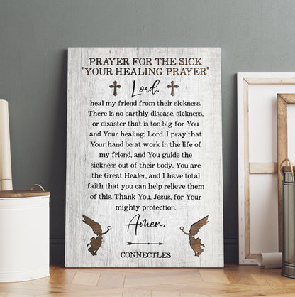 Prayer For Healing Prayer For The Sick Connectles Canvas Wall Art