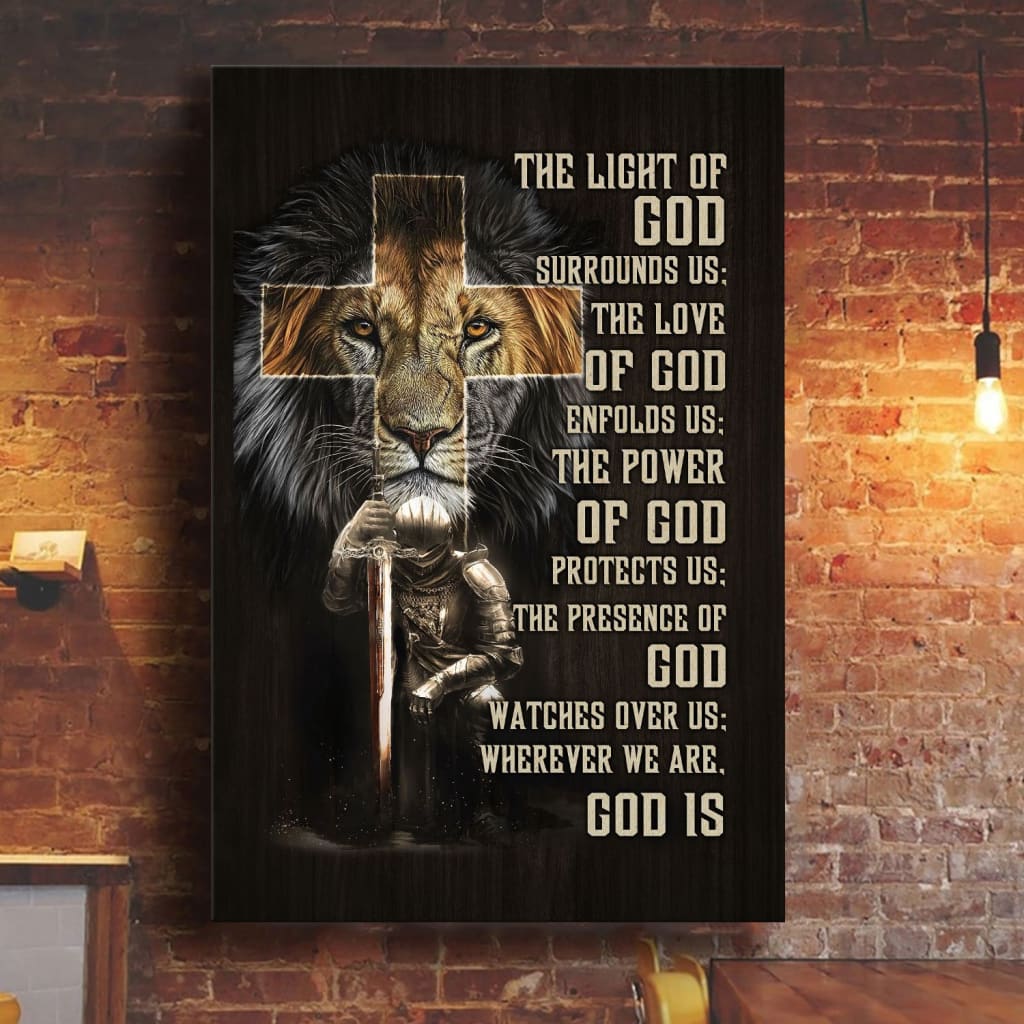 Prayer For Protection - Warrior Lion Of Judah Canvas Art - Bible Verse Canvas - Scripture Wall Art