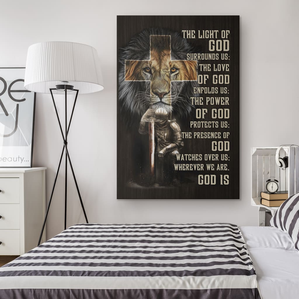 Prayer For Protection - Warrior Lion Of Judah Canvas Art - Bible Verse Canvas - Scripture Wall Art