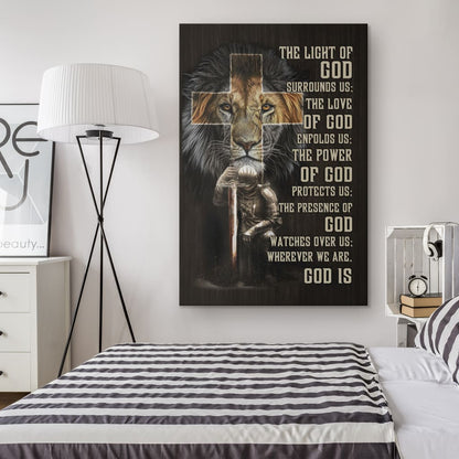 Prayer For Protection - Warrior Lion Of Judah Canvas Art - Bible Verse Canvas - Scripture Wall Art