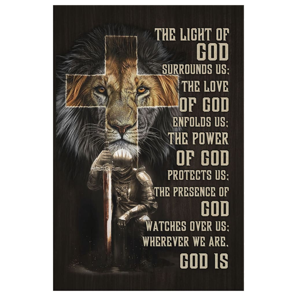 Prayer For Protection - Warrior Lion Of Judah Canvas Art - Bible Verse Canvas - Scripture Wall Art