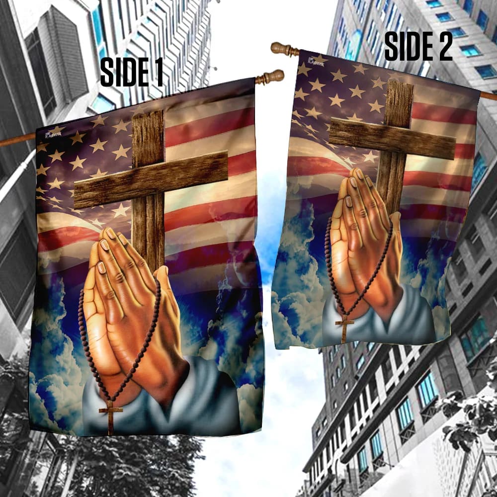 Prayer Han House Flags - Christian Garden Flags - Outdoor Christian Flag