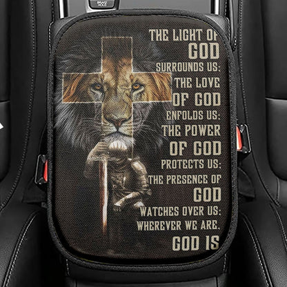 Prayer Is The Key To Heaven Seat Box Cover, Bible Verse Car Center Console Cover, Scripture Car Interior Accessories