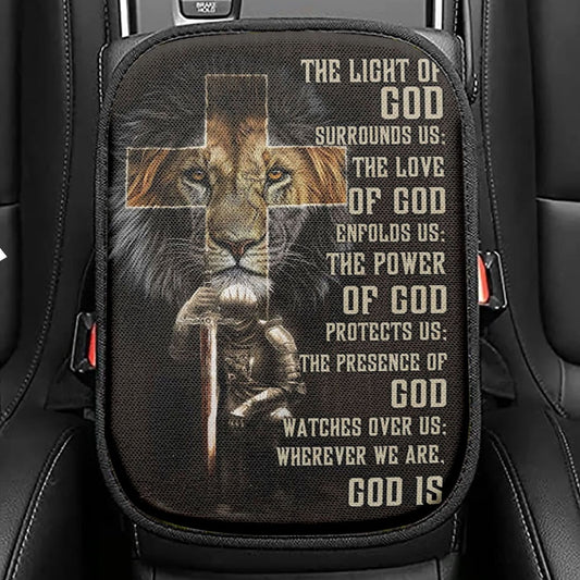 Prayer Is The Key To Heaven Seat Box Cover, Bible Verse Car Center Console Cover, Scripture Car Interior Accessories