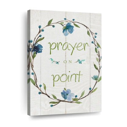 Prayer On Point Wall Art Canvas - Canvas Religious Wall Art - Christian Wall Decor Living Room