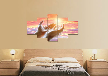 Prayer With Open Hands Wall Art - Christian Canvas Wall Art