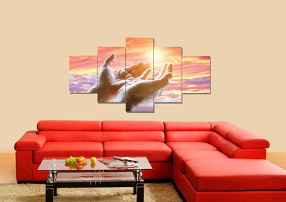 Prayer With Open Hands Wall Art - Christian Canvas Wall Art