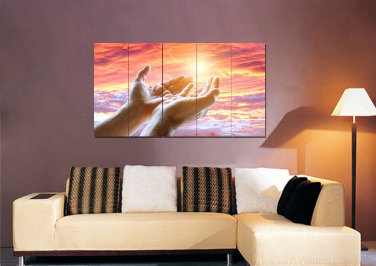 Prayer With Open Hands Wall Art - Christian Canvas Wall Art