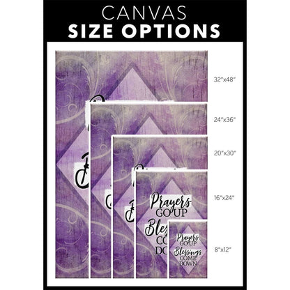 Prayers Go Up Blessings Come Down Blessing Canvas Wall Art - Christian Canvas Prints - Bible Verse Canvas