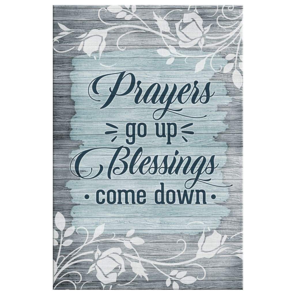 Prayers Go Up Blessings Come Down Christian Canvas Art - Bible Verse Canvas - Scripture Wall Art