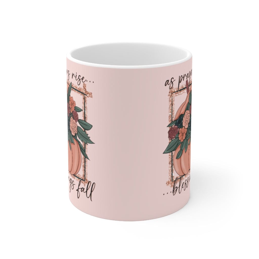 Prayers Go Up, Blessings Come Down Mug - Christian Mug - Bible Verse Mugs - Scripture Mugs