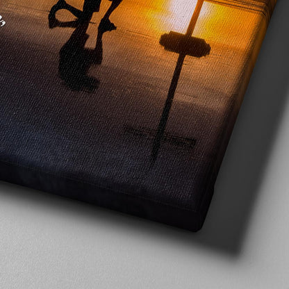 Praying At Cross & The Lords Prayer Wall Art - Christian Canvas Wall Art