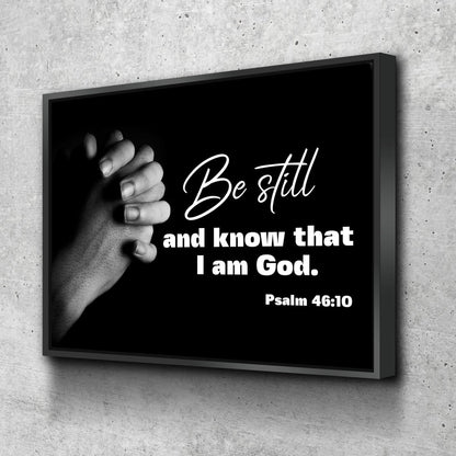 Praying Hands & Be Still Wall Art Canvas - Christian Canvas Wall Art